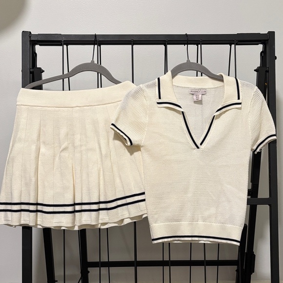 Sincerely Jules Cream Polo with Black Accents - Picture 1 of 6